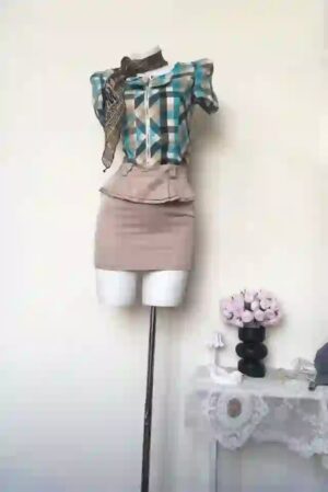 Fresh Plaid Ruffle Set